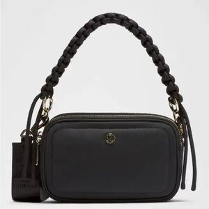 lululemon athletica Black Braided-Handle Shoulder Crossbody
